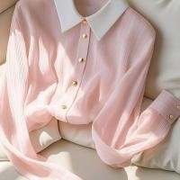 ราคา เสื้อแขนยาวชีฟองสไตล์เกาหลีสำหรับผู้หญิง (41615515682)