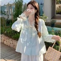 ราคา เสื้อลูกไม้แขนยาวสไตล์เกาหลี สำหรับสุภาพสตรี (41210552904)