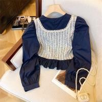 ราคา ชุดสไตล์เกาหลีสำหรับสุภาพสตรี ขนาดหลวม พลัสเซทเสื้อแขนยาวสองชิ้น (41176136742)