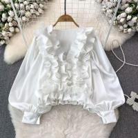 ราคา เสื้อแขนยาวสำหรับผู้หญิง ดีไซน์เกาหลี ลายลูกไม้ ทรงพอดีตัว (41068564743)