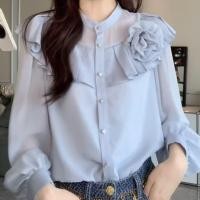 ราคา เสื้อแขนยาวสไตล์เกาหลี ลายดอกไม้ พอดีตัวสำหรับสุภาพสตรี (40573114707)