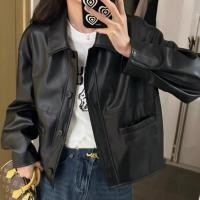 ราคา แจ็คเก็ตหนังสีดำสำหรับผู้หญิง สไตล์แฟชั่น พร้อมสต็อกใหม่ (40364907908)