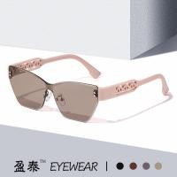 ราคา แว่นทรงเอ แว่นวินเทจ แว่นกรองแสง แว่นตากันแดดสไตล์ยุโรปอเมริกัน Cat Eye แบบ frameless พร้อมดีไซน์ Hollow Temple สำหรับผู้หญิง มีความหรูหรา เหมาะสำหรับการสวมใส่ทั่วโลก (50601805819)