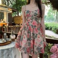 ราคา ชุดสงการ ชุดสงกรานต์ ชุดสงกราน กระโปรงสั้น A line สไตล์แฟร์รี เอวสูง ลายดอกไม้ เหมาะสำหรับฤดูใบไม้ผลิและฤดูร้อน (26993501517)