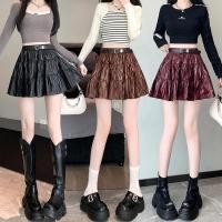 ราคา กระโปรงหนัง กระโปรงทำงาน กระโปรงทำงานผู้หญิง กระโปรงหนังPUสีดำสไตล์เอวสูงA line สำหรับฤดูใบไม้ร่วงและฤดูหนาว ออกแบบมาเพื่อดูบางเบาและเรียบร้อย (41826497141)