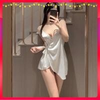ราคา ชุดนอนเซ็กซี่ ชุดนอนผ้าซาตินผูกเชือก ชุดนอนคอวี ชุดผ้าไหมเย็น เย้ายวน ความปรารถนาอันบริสุทธิ์ (26433556096)