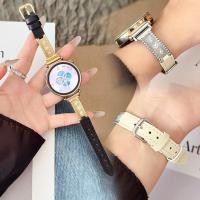 ราคา เพชรสายหนังแท้สําหรับ Amazfit Bip 5 6 3 US Stratos 3 Pace สมาร์ทนาฬิกาสร้อยข้อมือสแตนเลสสําหรับ Amazfit Helio สาย Balance 2 Active 2 GTS 4 3 GTR 4 3 เข็มขัด (43068832641)