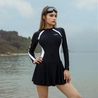 ราคา swimming suit woman กางเกงว่ายน้ำผู้หญิง ชุดว่ายน้ำผู้หญิง ชุดว่ายน้ำไซซ์ใหญ่สำหรับผู้หญิง สีดำเนื้อสัมผัสบางเบา มีฟังก์ชันสแลมเมอร์และครอบท้อง เพื่อความสะดวกในการสวมใส่ในวันพักผ่อนริมน้ำ (52400927680