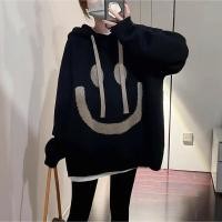 ราคา cardigan ไหมพรม comfy cardigan sweater ไหมพรม เสื้อคลุมหน้ายิ้มสไตล์เกาหลี สำหรับฤดูใบไม้ร่วงและฤดูหนาว เน้นความสะดวกสบายในไซส์ใหญ่ เหมาะสำหรับผู้หญิง (48950943882)