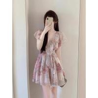 ราคา ชุดสงกรานต์ ชุดสงกราน ชุดสงการ ชุดชีฟองสั้นสำหรับวันหยุดฤดูร้อน ดีไซน์ลายดอกไม้และระบาย (47350699912)