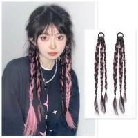 ราคา เปียผมปลอม ผมเปียปลอม มวยผมปลอม กล่องมวย Braids วิกผม Braids Sweet Cool สาว Fishbone Twist Braids หางม้าคู่ Laced Up จําลองธรรมชาติเน้นสกปรก Braids (54400157698)