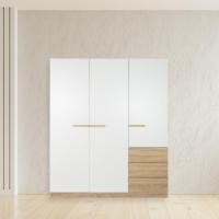 ราคา SB Design Square ตู้เสื้อผ้าบานเปิด 150 ซม รุ่น Hanz สีไม้อ่อน 150x60x180 ซม แบรนด์ KONCEPT FURNITURE (5046000139)