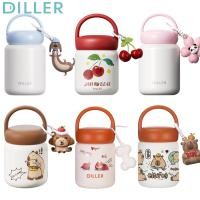 ราคา Diller Mini กระติกน้ําสูญญากาศ Thermos สติกเกอร์ 316 สแตนเลสดื่มขวดน้ําน่ารัก 200ml D9276 (26605590648)