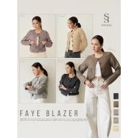 ราคา พร้อมส่ง Swana ss Faye blazer crop top S 4XL เสื้อครอปเบเซอร์ ผ้าทวิตทอกระสอบ (29024280239)