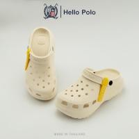 ราคา Hello Polo รองเท้า รองเท้าแตะมีรู ส้นตึก กันลื่น พื้นนิ่ม ลําลองระบายอากาศได้ดี ใส่แล้วสูง EVA นิ่มเหมือนเหยียบขี้HP8052 (26081636168)