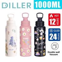ราคา Diller 1000ML Thermos ขวด Thermos ถ้วยแบบพกพา Aquaflask Tumbler ขวดน้ําสแตนเลส D9290 (28283992445)