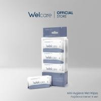 ราคา Official ทิชชู่เปียก Welcare Mini Hygienic Wet Wipes 8 ห่อ แพ็ก ทำความสะอาดผิว สูตรไฮจีนิคไวพส์ (29484747340)