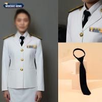 ราคา เนคไท ข้าราชการ สำหรับชุดปกติขาว เน็คไท ไทสำเร็จรูป สีดำ tie แบบซิปเนคไทผู้หญิง (29470818222)