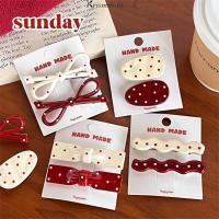 ราคา COD ในไทย กิ๊บหนีบผมประดับโบว์ ลายจุด สีแดง น่ารักหวาน สไตล์เกาหลี นักเรียนสำหรับผู้หญิง เครื่องประดับผมแฟชั่น Kri (29321824170)