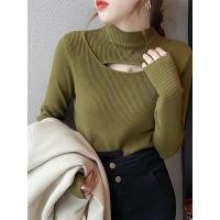 ราคา ccshop ใหม่ เสื้อไหมพรมผู้หญิง แขนยาว คอเต่า ทรงรัดรูป รุ่น516 (17796433192)