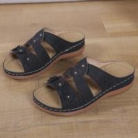 ราคา รองเท้าแตะ ส้นตึก ขนาดใหญ่ ใส่ข้างนอกได้ สําหรับผู้หญิง 2023 (23330329338)