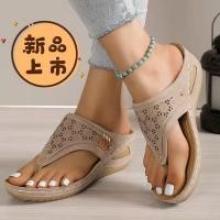 ราคา พร้อมส่ง รองเท้าแตะลําลอง ส้นตึก ขนาดใหญ่ เหมาะกับเดินชายหาด สําหรับสตรี ไซซ์ 35 43 (14496905827)