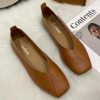 ราคา พร้อมส่ง รองเท้าหนัง ส้นแบน ขนาดใหญ่ สําหรับผู้หญิง ไซซ์ 35 42 (18380496679)