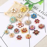 ราคา เครื่องประดับผม DIY สไตล์ดอกไม้ขนาดเล็ก สีขาวและชมพู พร้อมหยดน้ำมันและปักครึ่ง (28542047836)