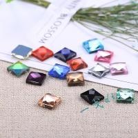 ราคา 8มม สี่เหลี่ยมด้านล่างแบนแก้วเพชร ทําเอง เคสโทรศัพท์ขวดน้ําหอมวัสดุแพ็คกระจกเพชรสี่เหลี่ยม 50 ชิ้น (44270945154)