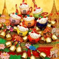 ราคา COD กระดิ่งโมบายแมวนำโชค โมบายแมวกวักเซรามิค สำหรับเสริมฮวงจุ้ย เสริมดวง แขวนในรถ ประตู บ้าน (52301624804)