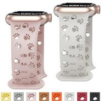 ราคา สายซิลิโคนน่ารักสําหรับ Apple Watch 10 42 มม 46 มม 38 มม 40 มม 44 มม 41 มม 45 49 มม Hollow Dog Paw Sport สําหรับ iWatch Ultra 2 Series 9 8 7 6 5 4 3 SE (24637573795)