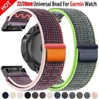 ราคา ไนลอน Loop Band สําหรับ Garmin Fenix 8 7 6 5 ทอผ้าเปลี่ยนสายรัดข้อมือสําหรับ Garmin Fēnix 8 AMOLED Solar 51 มม 22 26 มม สายนาฬิกาสากล (41772373729)