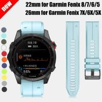 ราคา Quick Fit 26 มม 22 มม ซิลิโคนสําหรับ Garming Fenix 8 7 6 5 กีฬานุ่มทั่วไปสําหรับ Garmin Fenix 7X 6X 5X 7X Pro 6X Pro 5X Plus สร้อยข้อมือ (25794128241)