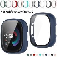 ราคา ป้องกันหน้าจอนาฬิกาสําหรับ Fitbit Sense2 Versa4 Hard PC กันชน HD กระจกนิรภัย All Around Full Shell (27073691056)