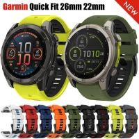 ราคา กีฬา Quick Fit 26 มม 22 มม สําหรับนาฬิกา Garmin Fenix 8 พลังงานแสงอาทิตย์ AMOLED 47 มม 51 มม ซิลิโคน Man สายกันน้ํา Garmin MK2 Fenix E 7X 6 อุปกรณ์เสริม (26720898473)