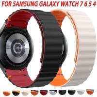 ราคา สายซิลิโคนแม่เหล็กสําหรับ Samsung Galaxy Watch 7 6 5 4 44 มม 40 มม Wave Soft Sport Band สําหรับ Galaxy Watch 4Classic 6Classic 43 มม 47 มม 42 มม 46 มม สร้อยข้อมือ (46500157781)