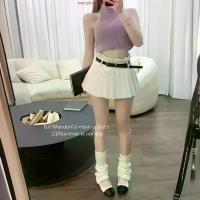 ราคา กระโปรงพลีทสั้น เอวสูง ป้องกันแสงสะท้อน เซ็กซี่ สีขาว เหมาะกับฤดูร้อน สําหรับผู้หญิง IE24 (49402067391)