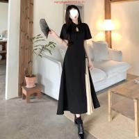 ราคา ชุดกี่เพ้าไซส์ใหญ่สำหรับสาวอวบ350กก ชุดเดรสยาวทรงหลวมสไตล์เกาหลีแบบใหม่สำหรับฤดูร้อน (53651932398)