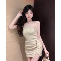 ราคา Lhj ชุดเดรส เกาะอก คอปก ประดับลูกปัด ขนนก สําหรับผู้หญิง งานเลี้ยงวันเกิด DYM (49551991256)