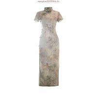 ราคา ใหม่ ชุดเดรสกี่เพ้ายาว สไตล์วินเทจ พลัสไซซ์ 3 สี สําหรับผู้หญิง 2023 Qipao M To 4XL (53600192172)