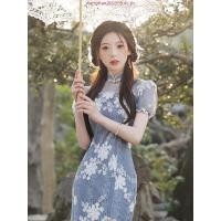 ราคา กี่เพ้า สีฟ้า 2025 ชุดสไตล์จีนความรู้สึกเย็นปรับปรุงสาวสไตล์หนุ่มอารมณ์ระดับไฮเอนด์ (55501692171)