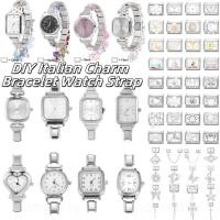 ราคา Silver Header หน้าปัดสีขาว DIY สายโมดูลดิจิตอล Splicing นาฬิกา Vintage Wild Modular นาฬิกาอิตาเลี่ยน Charm สร้อยข้อมือสแตนเลสสร้อยข้อมือแฟชั่นอุปกรณ์เสริม (41058514975)