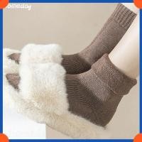 ราคา ถุงเท้าผู้หญิงขนสัตว์ ออกแบบให้อบอุ่นในฤดูหนาว มีลายหิมะและขนนุ่ม สวมใส่สบายสำหรับนอน (46302322839)