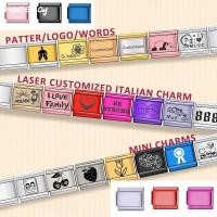 ราคา สร้อยข้อมือสแตนเลสแบบ charm link fit ขนาด 9 18 มม ออกแบบเองโลโก้และข้อความได้ (46201810922)