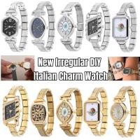 ราคา นาฬิกาข้อมือสแตนเลสสีทอง ออกแบบเก๋ไก๋ มีเสน่ห์แบบอิตาเลียน ขนาดพอดีข้อมือ 9 มิลลิเมตร (43062508947)