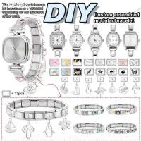ราคา Silver Header DIY สายโมดูลดิจิตอล Splicing นาฬิกา Vintage Wild Modular นาฬิกาอิตาเลี่ยน Charm สร้อยข้อมือสแตนเลสสร้อยข้อมือแฟชั่นอุปกรณ์เสริม (43058148822)