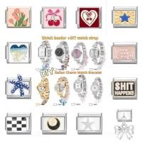 ราคา Silver Header DIY สายโมดูลดิจิตอล Splicing นาฬิกา Vintage Wild Modular นาฬิกาอิตาเลี่ยน Charm สร้อยข้อมือสแตนเลสสร้อยข้อมือแฟชั่นอุปกรณ์เสริม (42958441784)