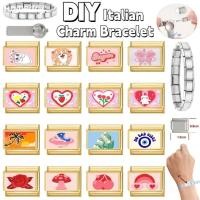 ราคา ทองพิมพ์เสน่ห์อิตาลีลิงค์พอดี9มิลลิเมตรสร้อยข้อมือทํา ทําเอง รักผีเสื้อดอกไม้เสน่ห์สร้อยข้อมือลิงค์อุปกรณ์ย้อนยุคโมดูลสร้อยข้อ (42922911159)