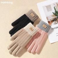 ราคา Knitted Touch Screen Gloves Women S Warm Touch Screen Wool Plush Outdoor Knitted Gloves (42817452096)