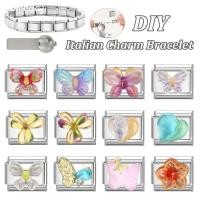 ราคา สร้อยข้อมือสแตนเลส DIY สีอำพันหัวใจผีเสื้อ อิตาลี ขนาด 9 มิลลิเมตร สไตล์ย้อนยุค สำหรับบุคลิกภาพและโมดูล (41807752613)
